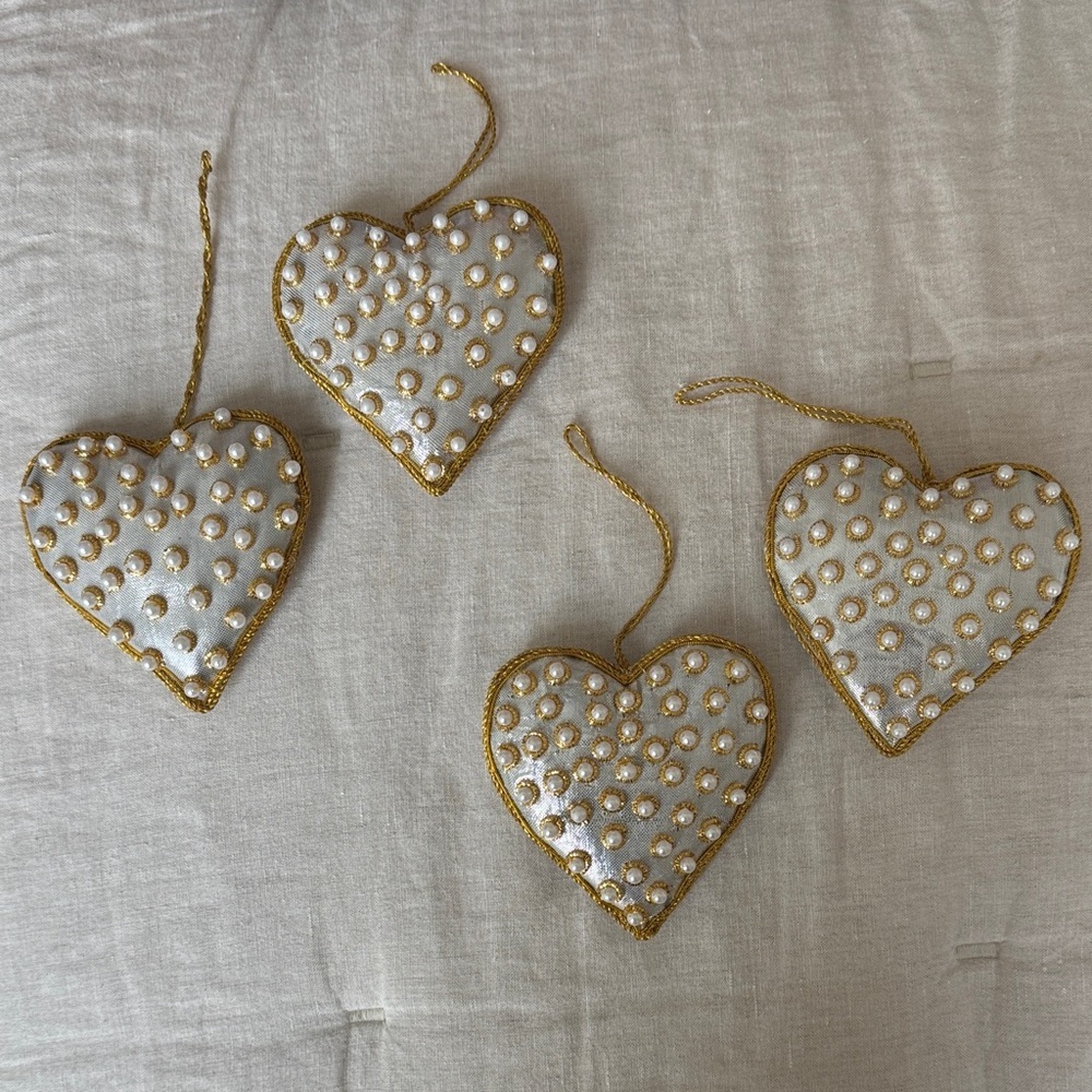 Heart Ornaments - Set of 4